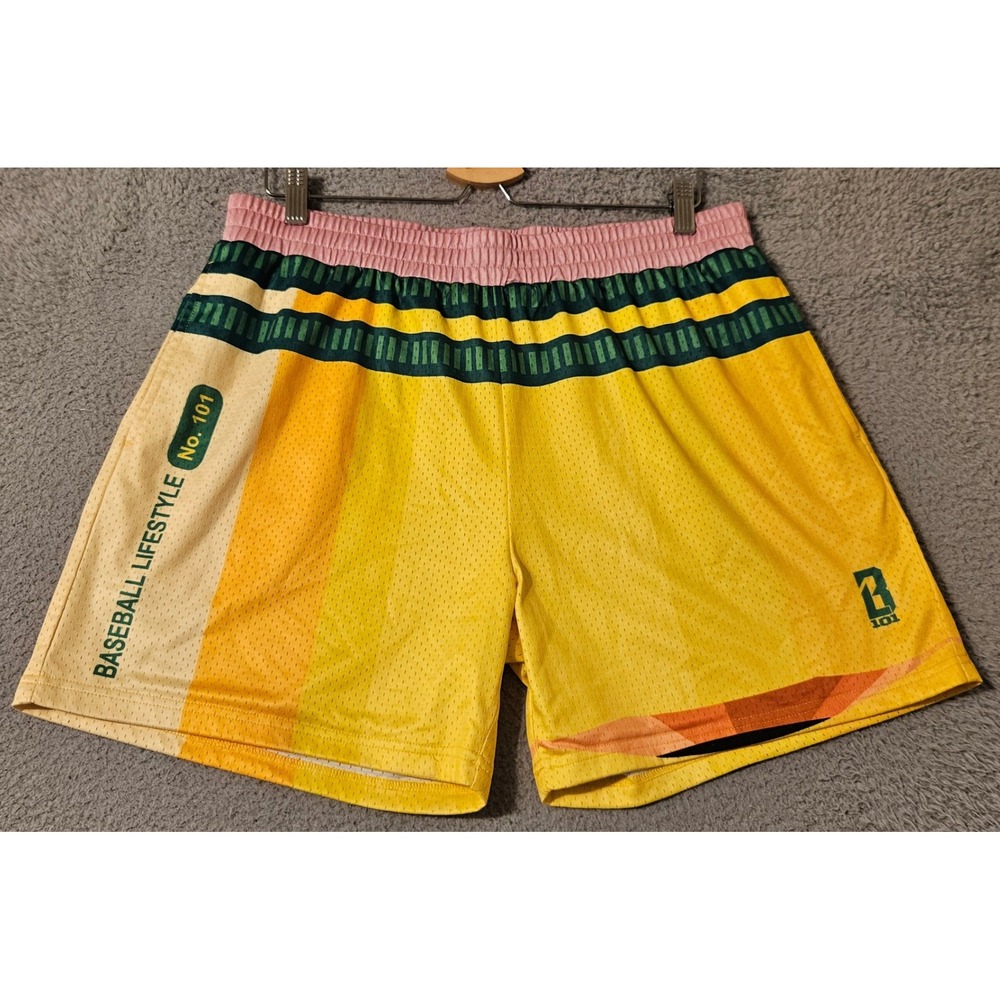 Baseball Lifestyle 101 Mens Mesh Athletic Shorts Pencil Size Large BL101